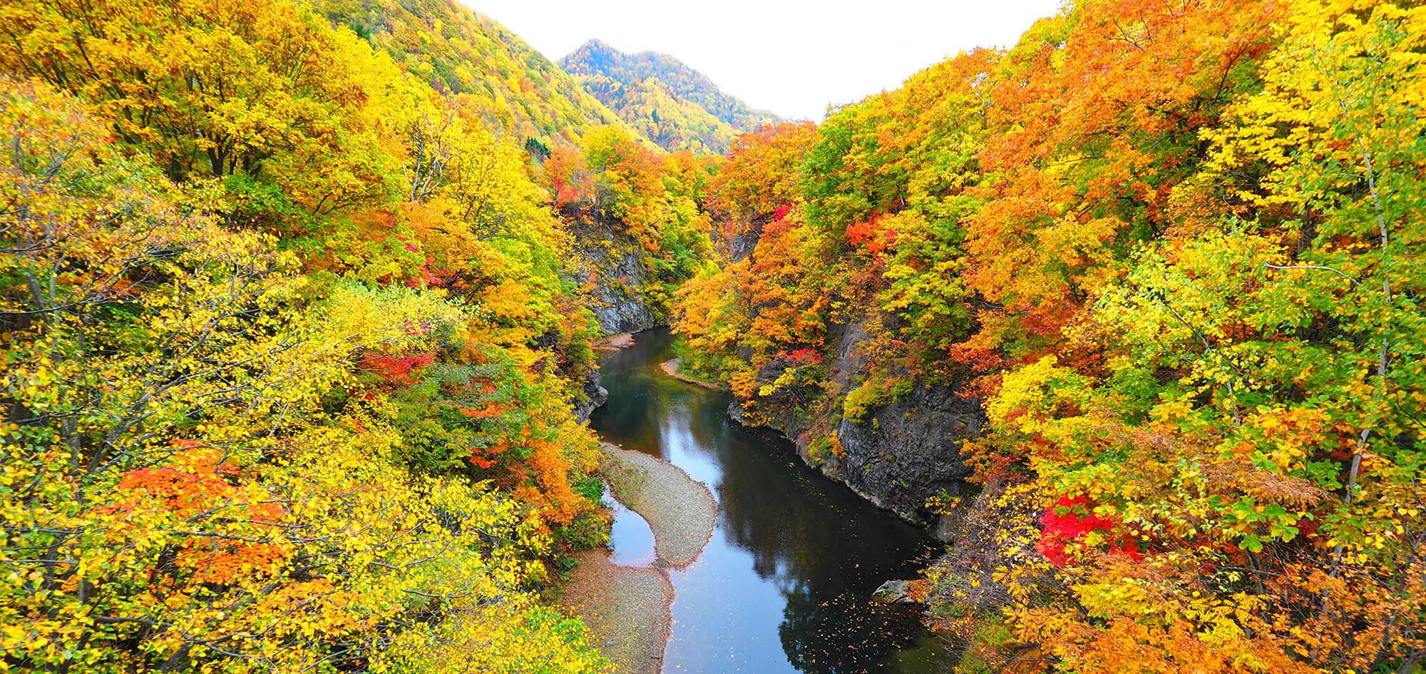 定山渓の紅葉