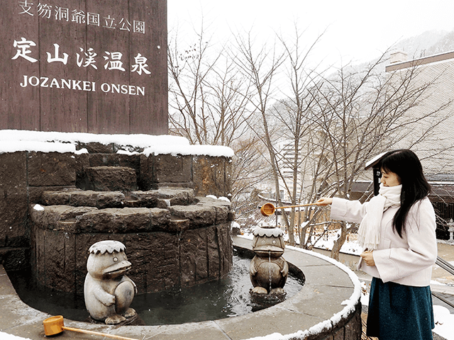 かっぱ家族の願かけ手湯